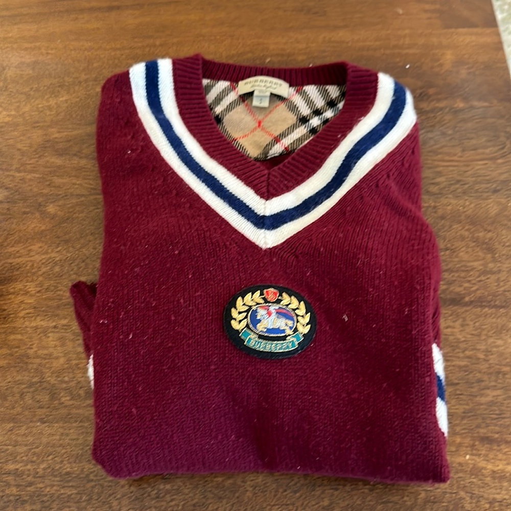 Burberry sweater.
